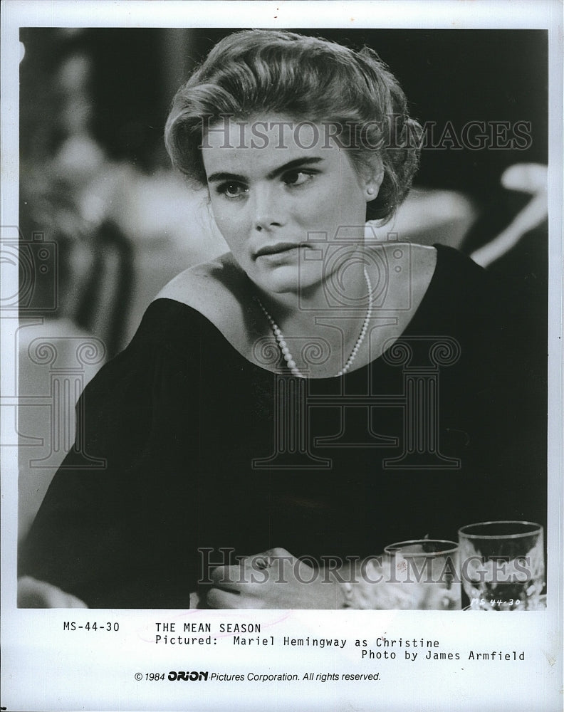 1984 Press Photo Mariel Hemingway stars as Christine in &quot;The Mean Season&quot;- Historic Images