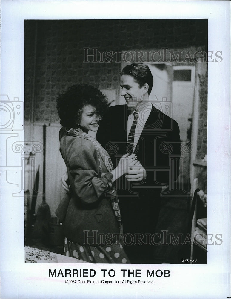 1987 Press Photo Michelle Pfeiffer, Matthew Modine &quot;Married to the Mob&quot;- Historic Images