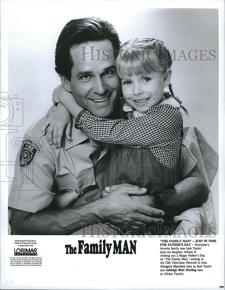 1990 Press Photo Actor Gregory Harrison and Ashleigh Blair Sterling in &quot;The - Historic Images