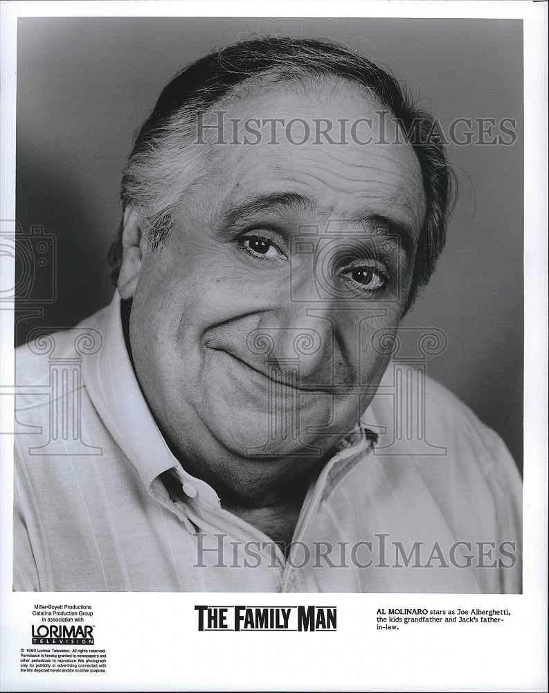 1990 Press Photo Actor Al Molinaro in &quot;The Family Man&quot;- Historic Images