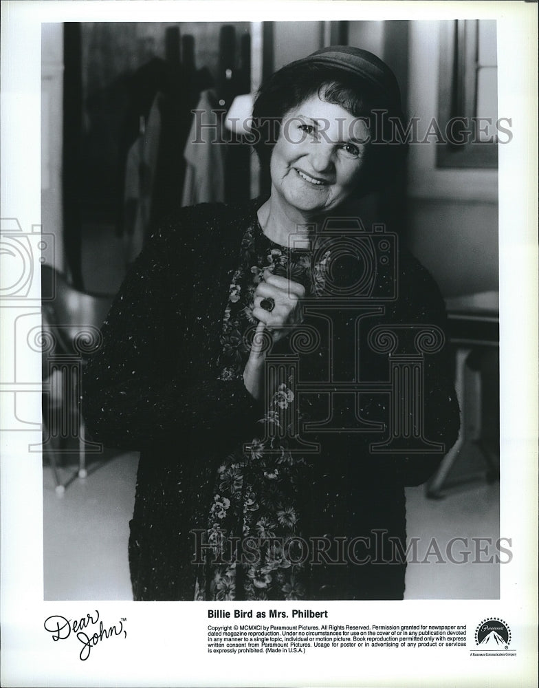 Press Photo Actress Billie Bird as Mrs. Philbert Dear John Television series- Historic Images