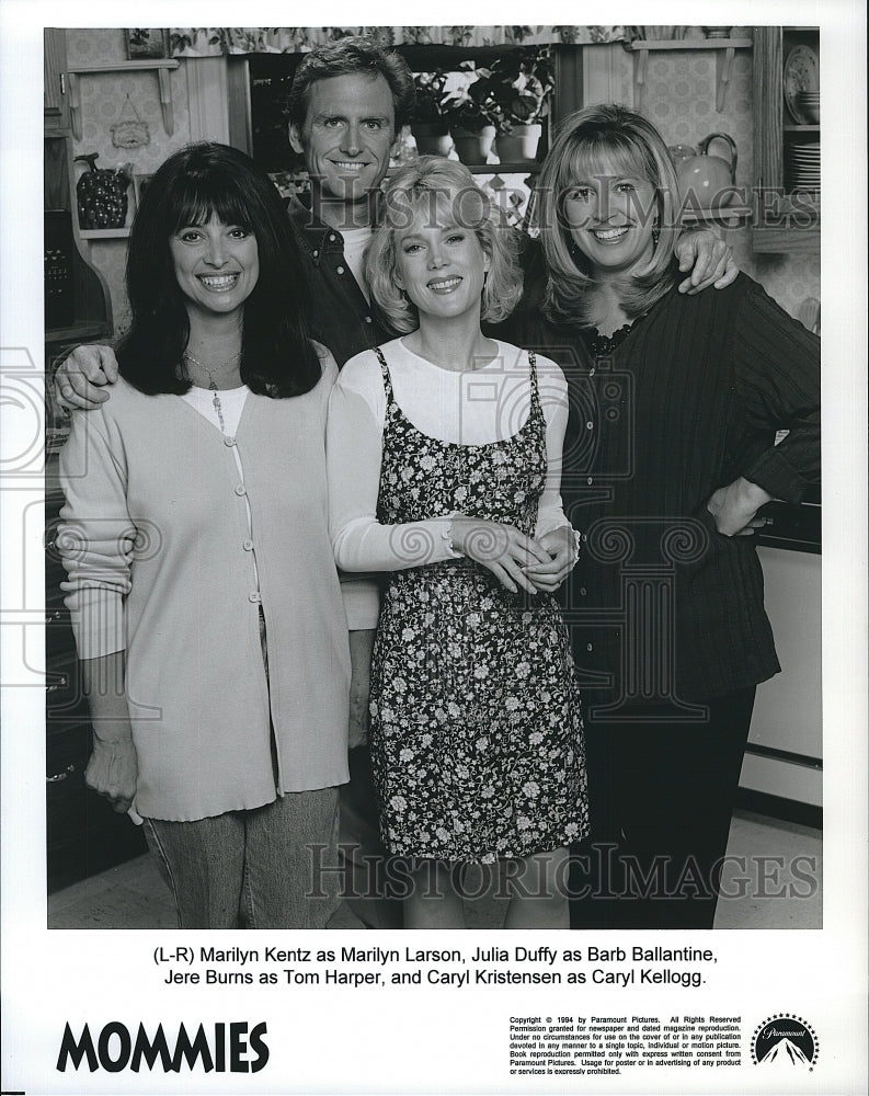 1994 Press Photo Marilyn Kentz Julia Duffy and Jere Burns in &quot;The Mommies&quot;- Historic Images