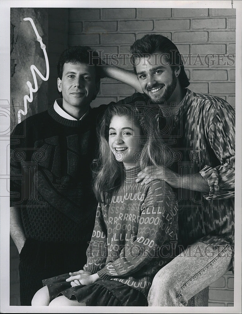 1989 Press Photo &quot;My Two Dads&quot; Greg Evigan ,Paul Reiser,Staci Keanan- Historic Images