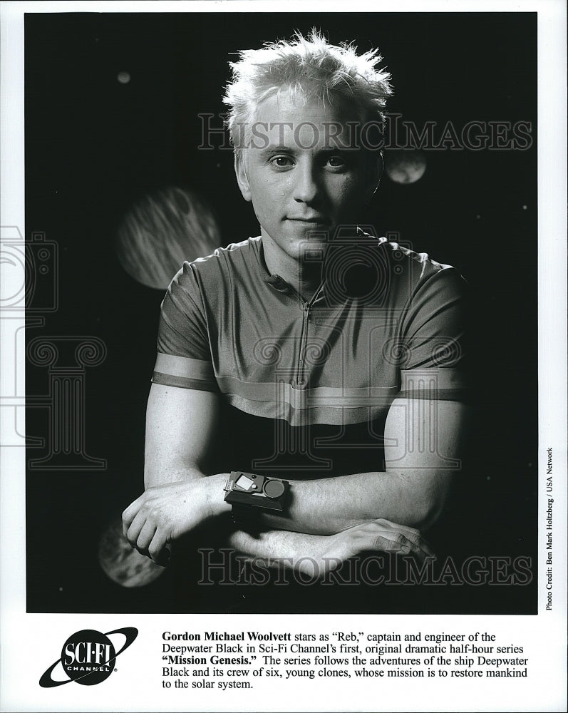 Press Photo Gordon Michael Woolvett in &quot;Mission Genesis&quot;- Historic Images