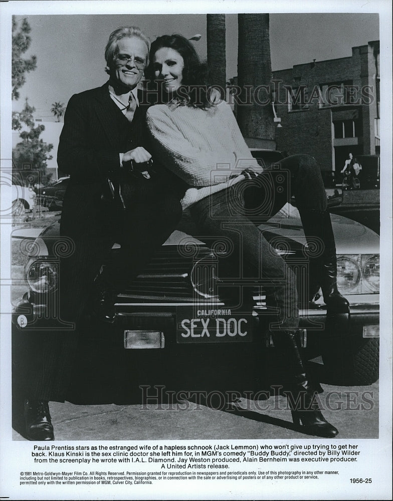 1981 Press Photo Actress Paula Prentiss, Actor Musician Jack Lemmon, Buddy Buddy- Historic Images