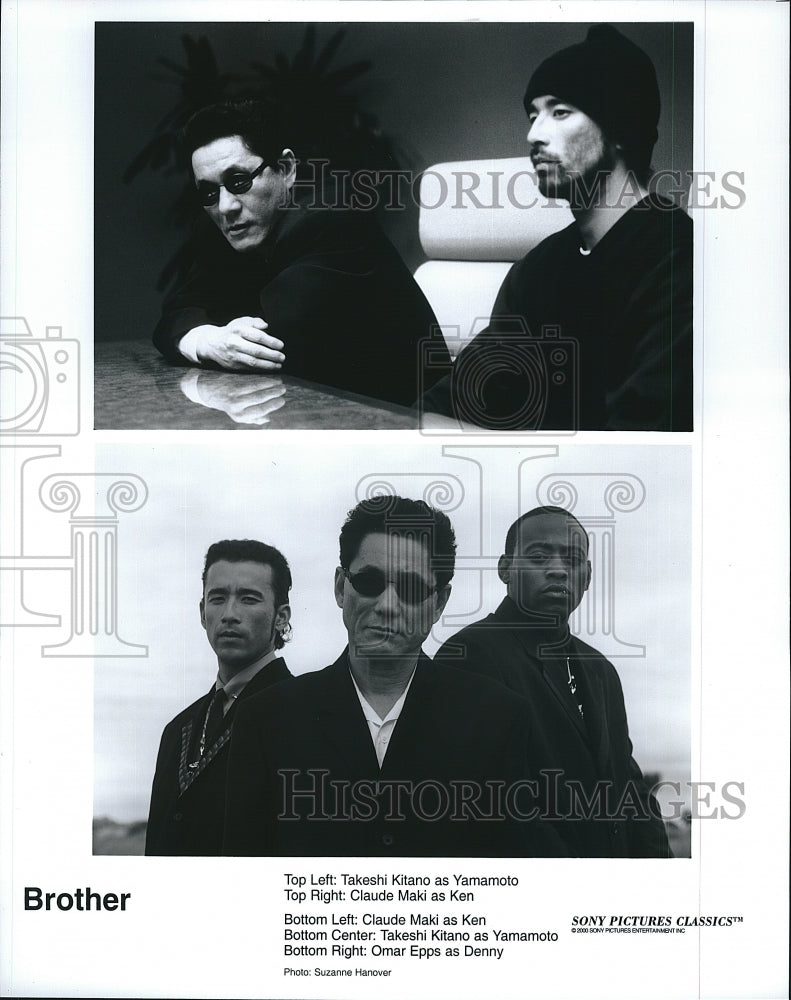 2000 Press Photo &quot;Brother&quot; Takeshi Kitano,Claude Maki,Omar Epps- Historic Images