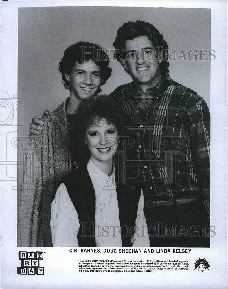 1983 Press Photo &quot;Day By Day&quot; Linda Kelsey,CB Barnes, Doug Sheehan- Historic Images