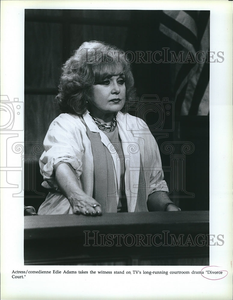 Press Photo Actress Edie Adams In &quot;Divorce Court&quot; - Historic Images