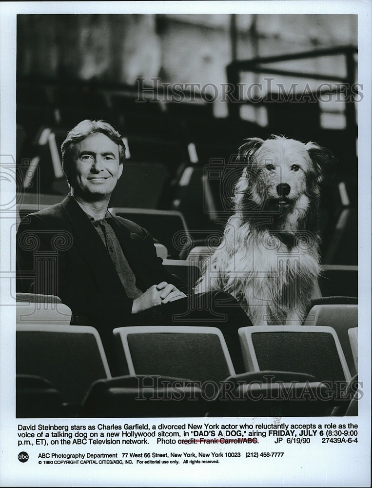 1990 Press Photo Actor David Steinberg In &quot;Dad&#39;s A Dog&quot; - Historic Images