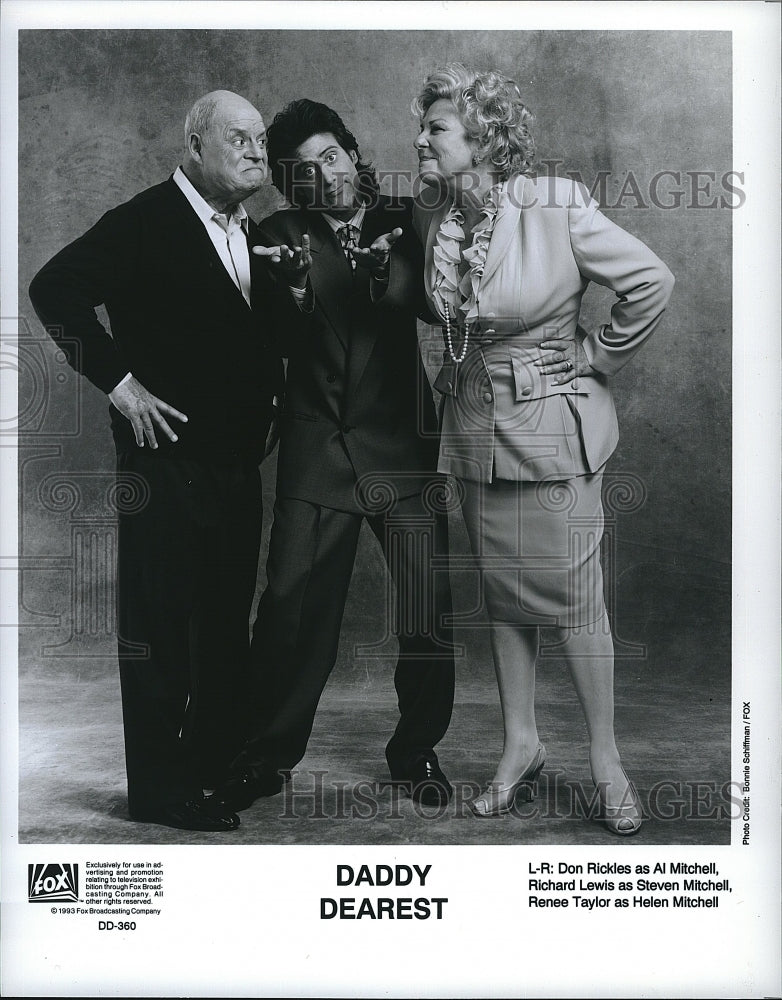 1993 Press Photo Don Rickles Richard Lewis Renee Taylor Daddy Dearest TV Sitcom- Historic Images