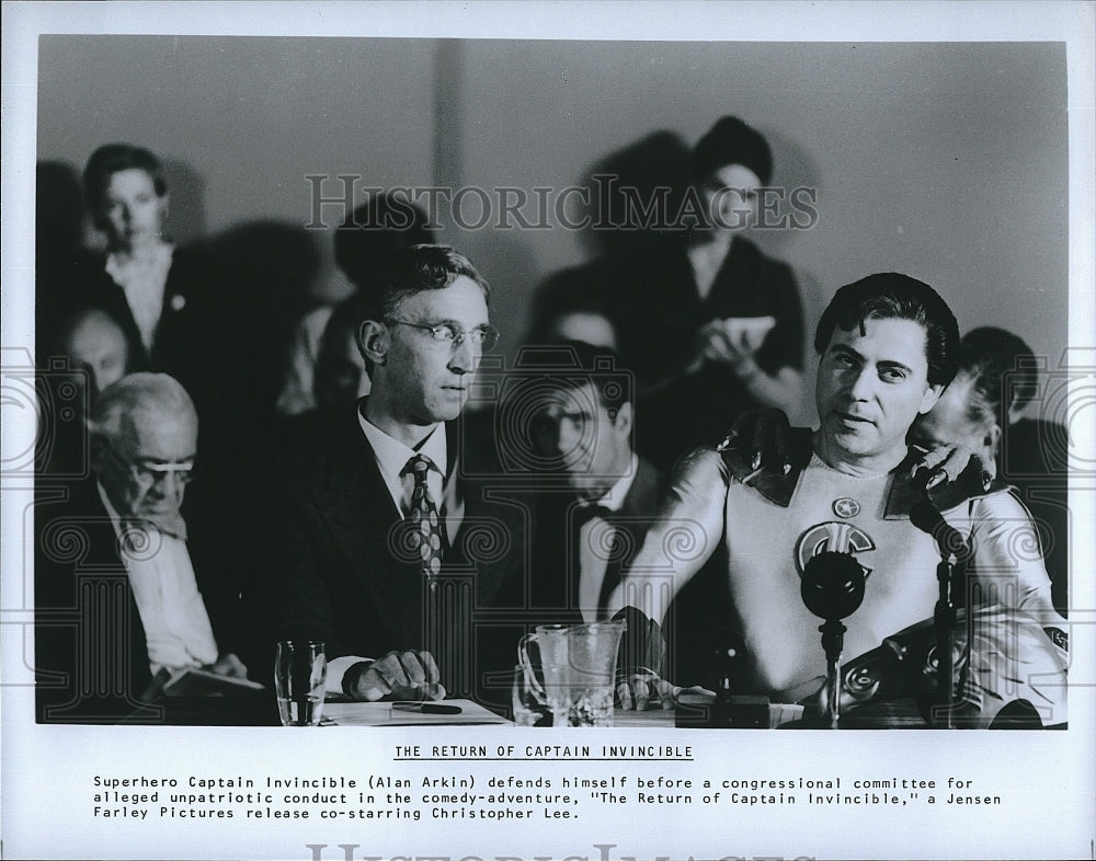 Press Photo Alan Arkin American Actor Return Captain Invincible Movie Film- Historic Images