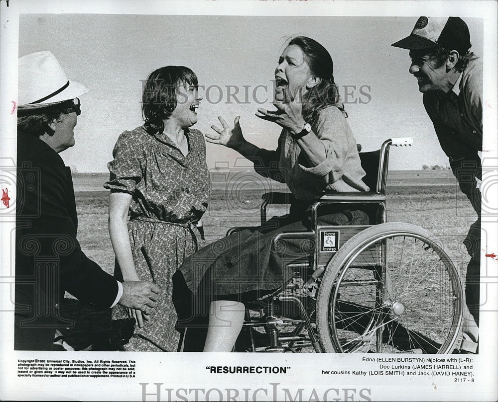 1980 Press Photo Ellen Burstyn, James Harrell, Lois Smith, David Haney- Historic Images