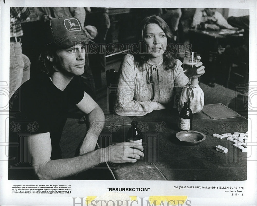 1980 Press Photo Sam Shepard &amp; Ellen Burstyn Star In &quot;Resurrection&quot;- Historic Images