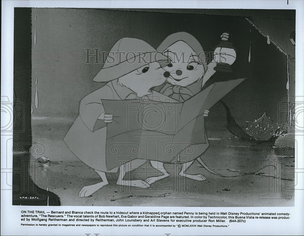 1987 Press Photo Scenes From Disney Animated Film &quot;The Rescuers&quot;- Historic Images