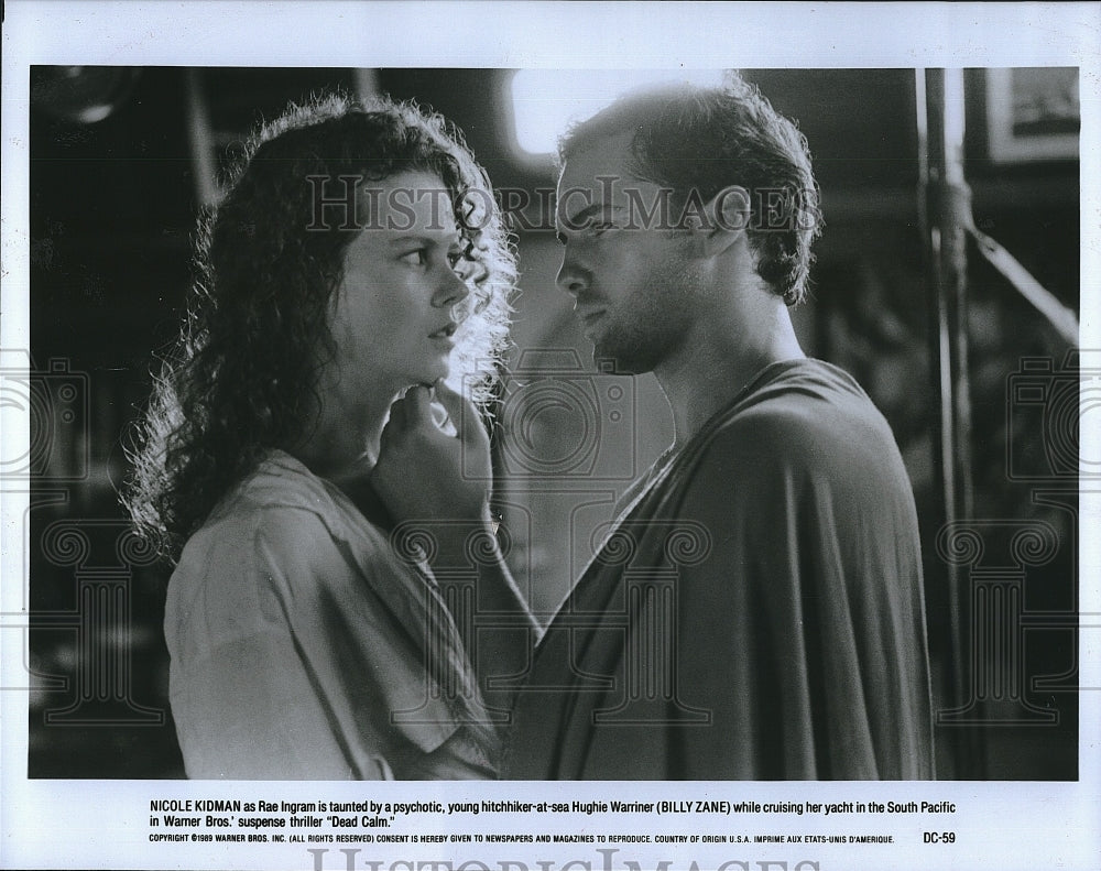 1988 Press Photo Actress Nicole Kidman &amp; Billy Zane In &quot;Dead Calm&quot;- Historic Images