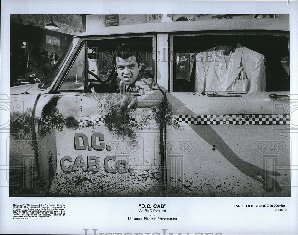 1983 Press Photo Paul Rodriguez Actor DC Cab Comedy Movie Scene Film- Historic Images