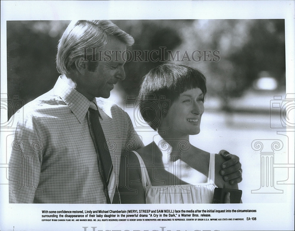 1968 Press Photo Meryl Streep Sam Neill A Cry in the Dark- Historic Images