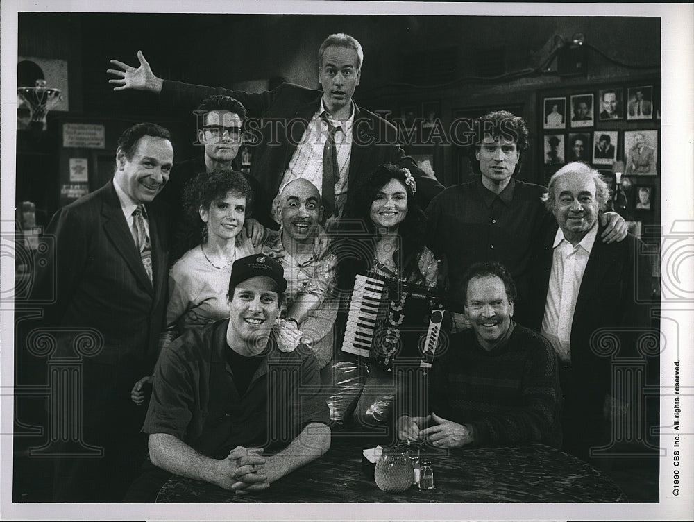 1990 Press Photo Larry Keith Amy Stiller Bob Nelson Nothing Upstairs- Historic Images