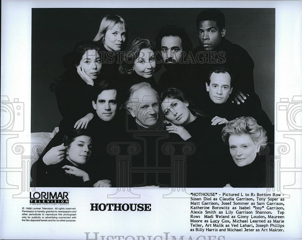 1988 Press Photo Cast Member of &quot;Hothouse&quot;- Historic Images