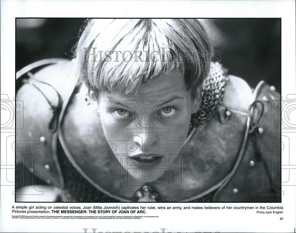 1993 Press Photo  &quot;The Messenger: The Story of Joan of Arc&quot; Milla Jovovich- Historic Images