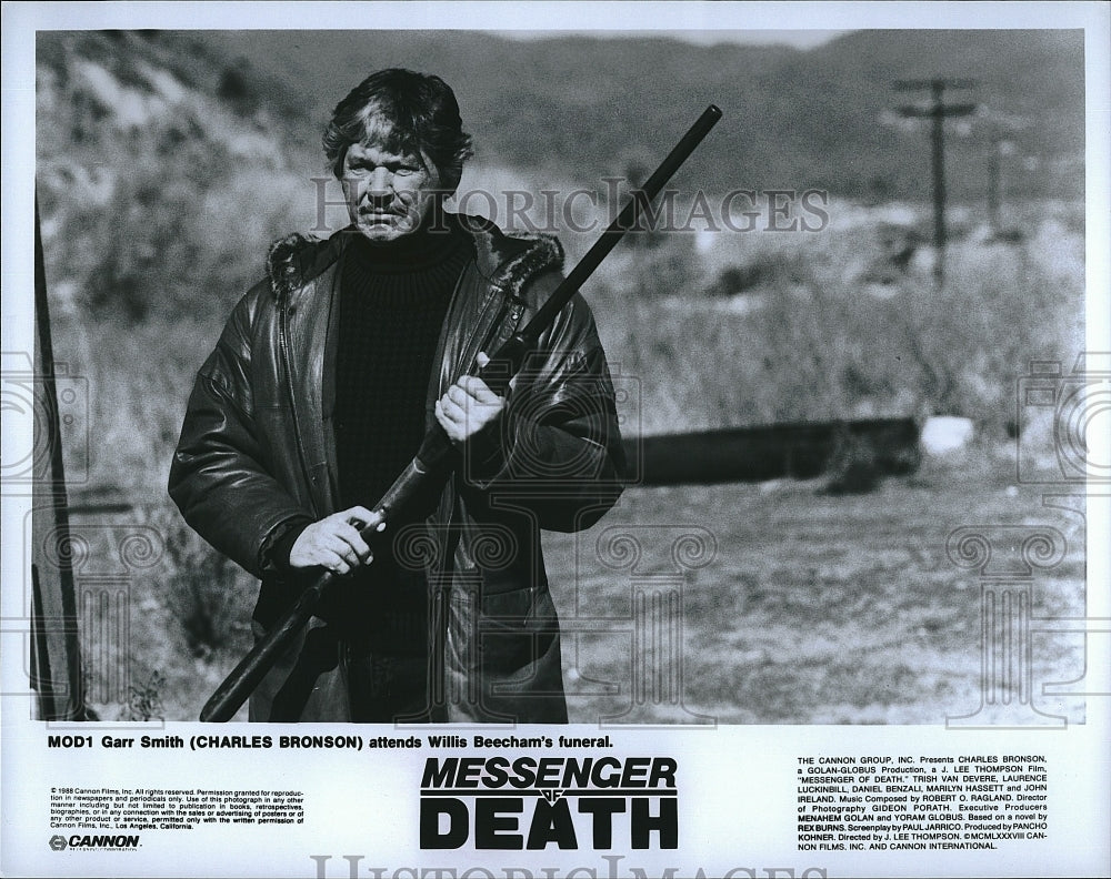 1988 Press Photo &quot;Messenger of Death&quot; Charles Bronson stars- Historic Images