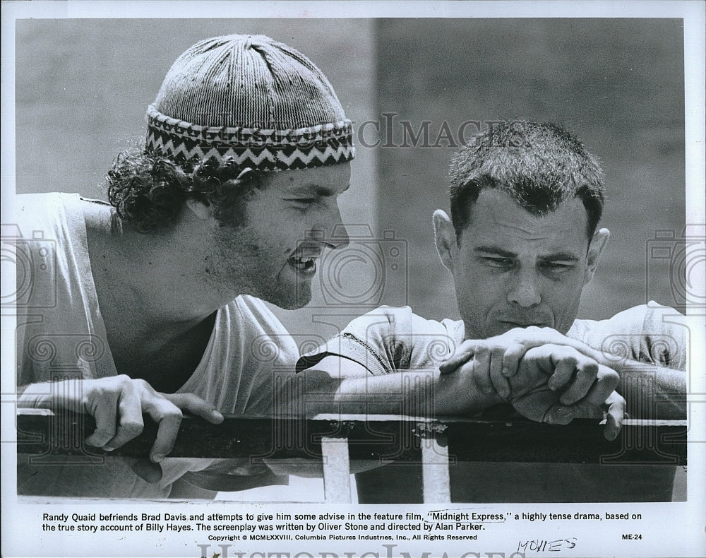 1978 Press Photo Randy Quaid, Brad Davis, &quot;Midnight Express&quot;- Historic Images