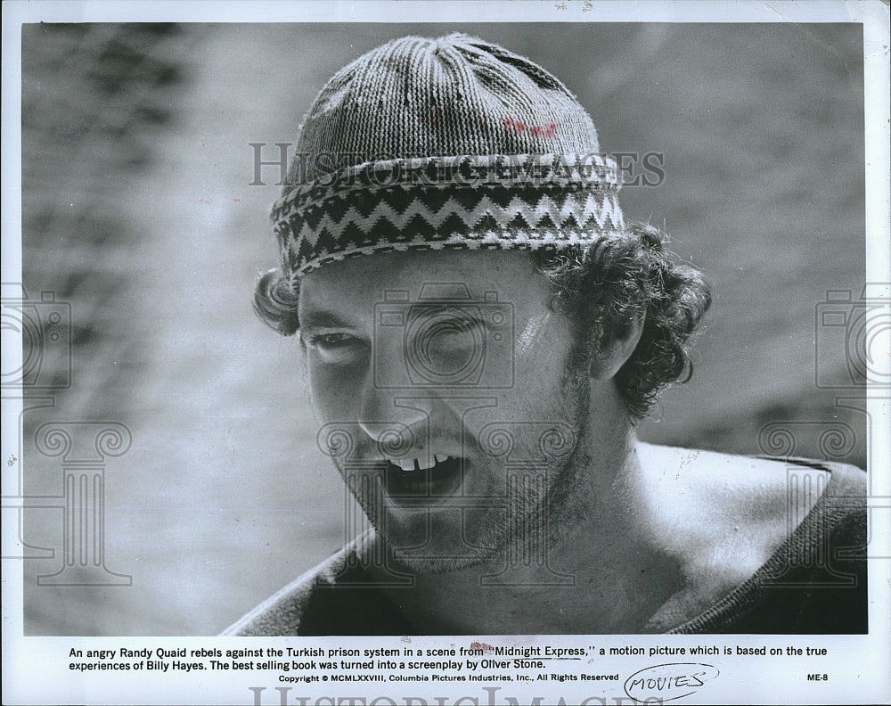 1978 Press Photo Randy Quaid in &quot;Midnight Express&quot;- Historic Images