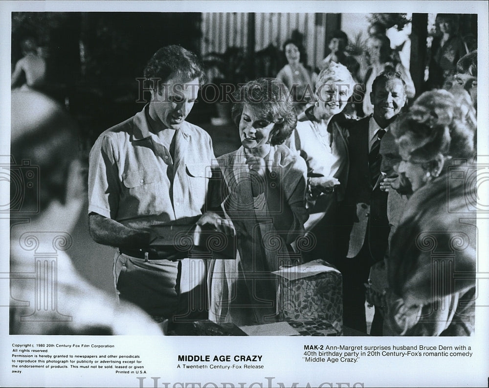 1980 Press Photo Ann-Margaret &amp; Bruce Dern star in &quot;Middle Age Crazy&quot;- Historic Images