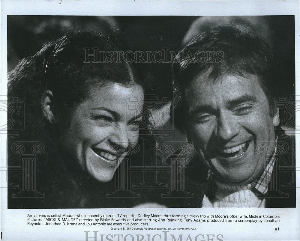 1984 Press Photo Amy Irving, Dudley Moore, &quot;Micki &amp; Maude&quot;- Historic Images