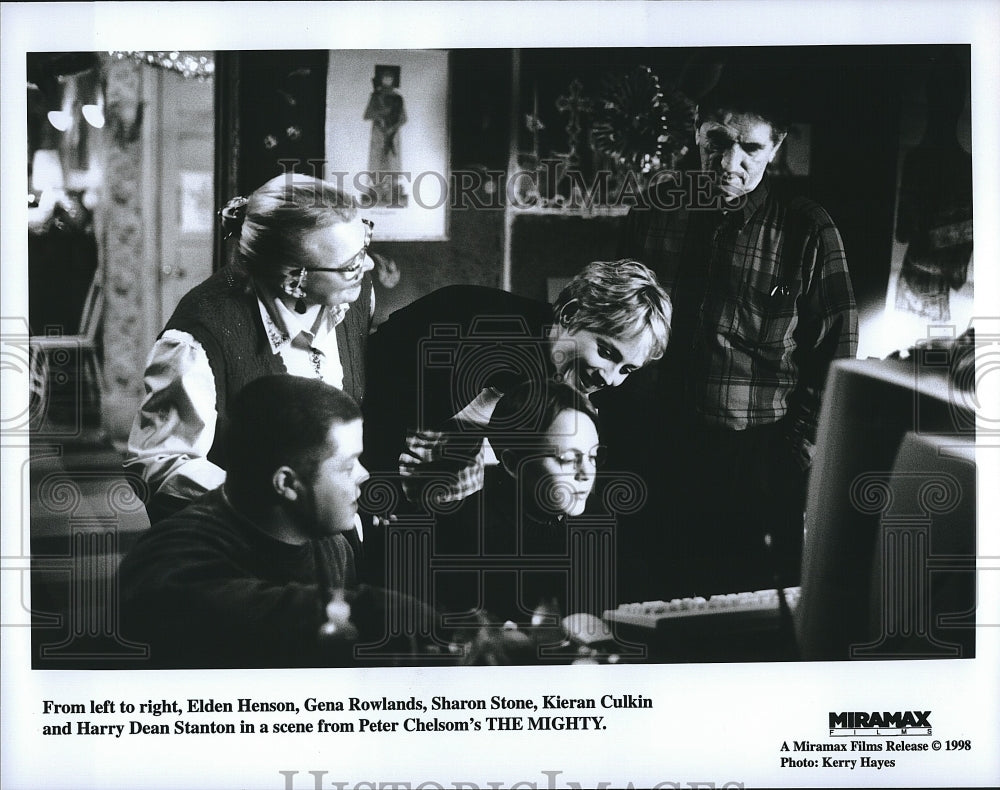 1998 Press Photo E. Henson, Gena Rowlands, Sharon Stone, K. Culkin &quot;The Mighty&quot;- Historic Images