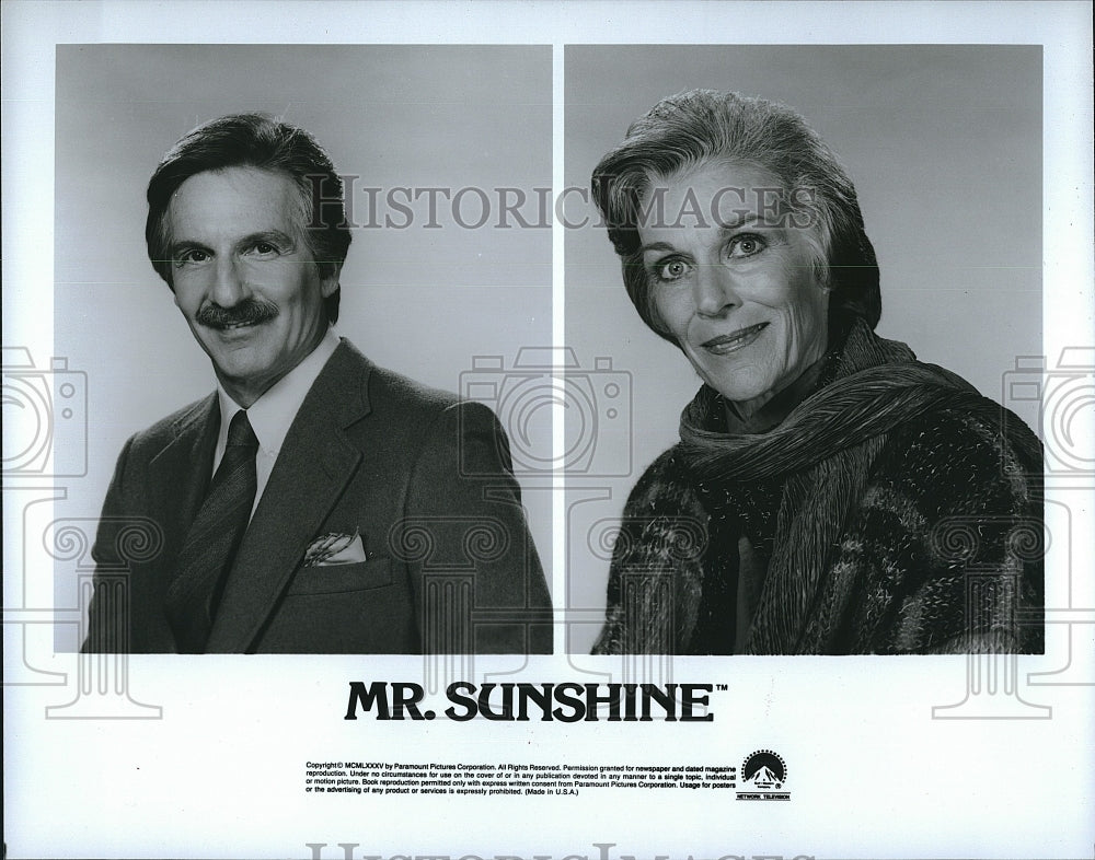 1985 Press Photo &quot;Mr Sunshine&quot; Leonard Frey, Nan Martin- Historic Images