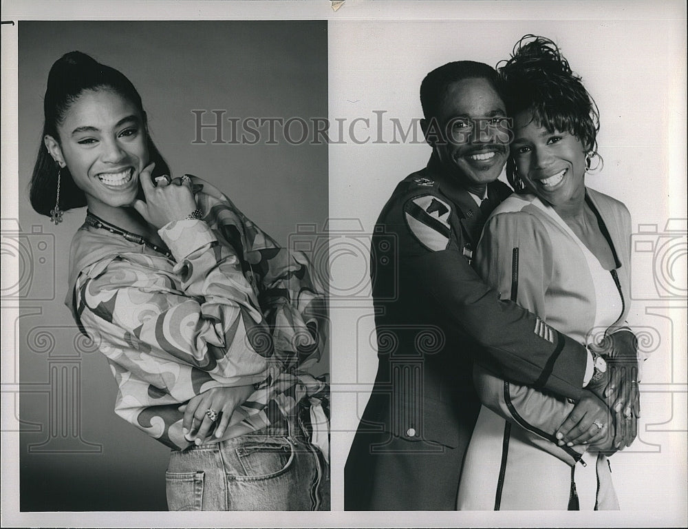 1991 Press Photo Actresses Dawnn Lewis &amp; Jada Pinkett in &quot;A Different World&quot;- Historic Images