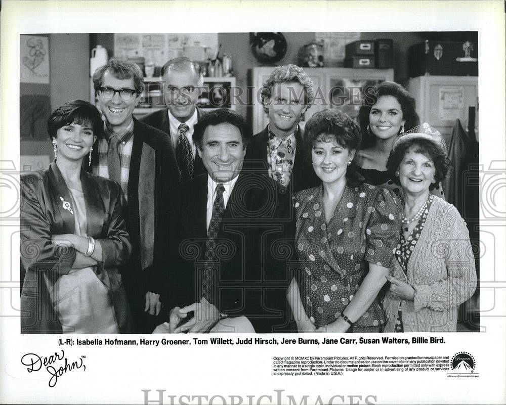 Press Photo Actors Judd Hirsch, Jere Burns &amp; Cast Members in &quot;Dear John&quot;- Historic Images