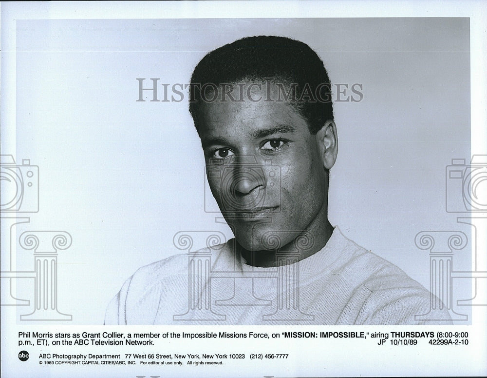 1989 Press Photo Phil Morris Stars In &quot;Mission Impossible&quot;- Historic Images