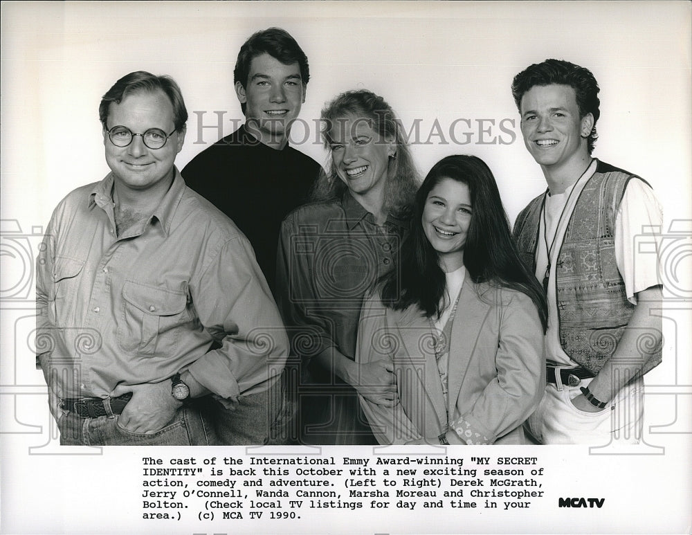 1990 Press Photo Derek McGrath and Jerry O&#39;Connell in &quot;My Secret Identity&quot;- Historic Images