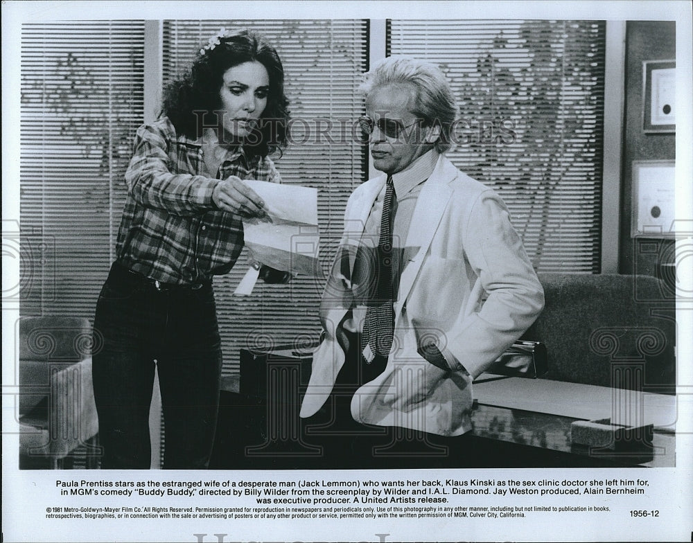 1981 Press Photo &quot;Buddy Buddy&quot; Paula Prentiss, Klaus Kinski- Historic Images