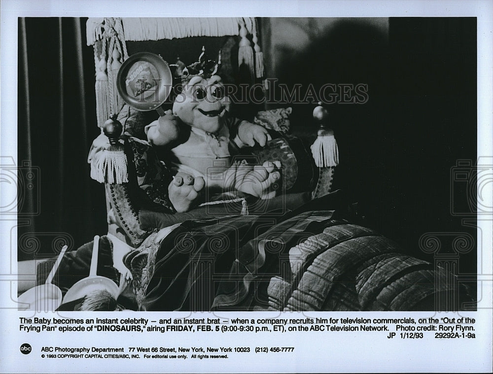 1993 Press Photo The Baby of ABC&#39;s &quot;Dinosaurs&quot;- Historic Images