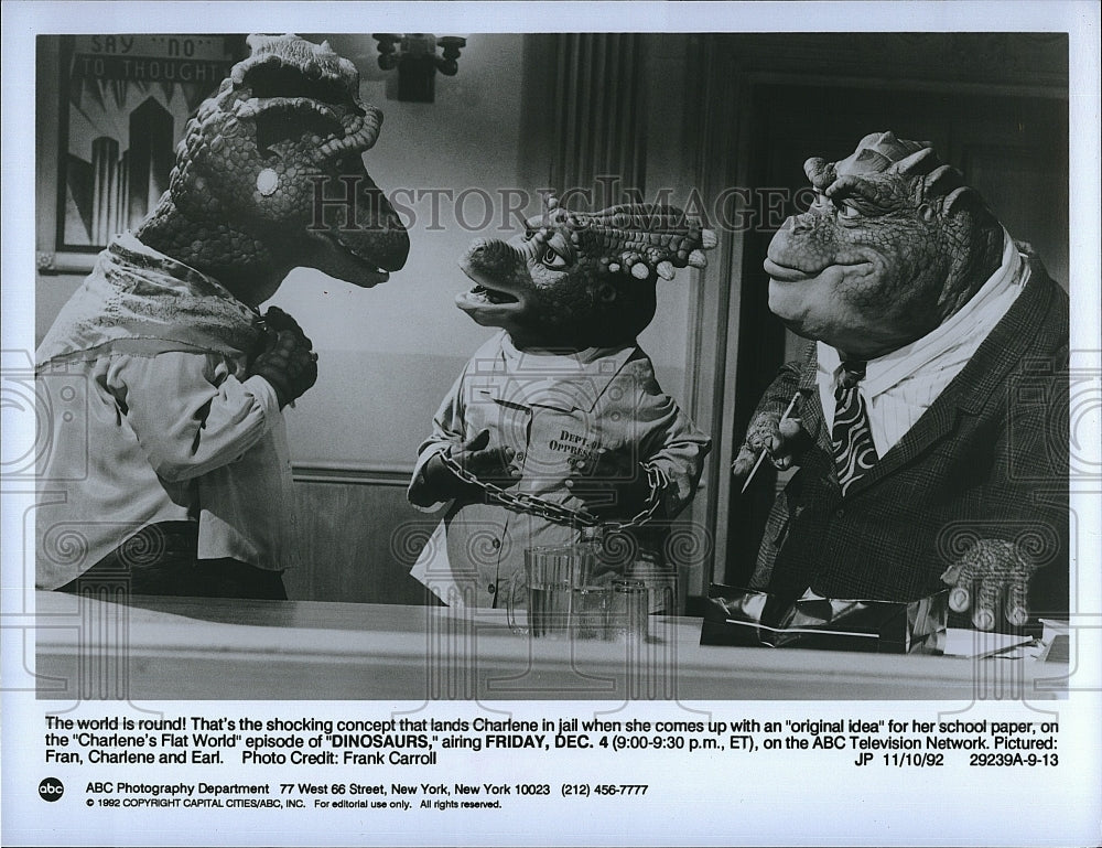 1992 Press Photo Charlene of ABC&#39;s &quot;Dinosaurs&quot;- Historic Images