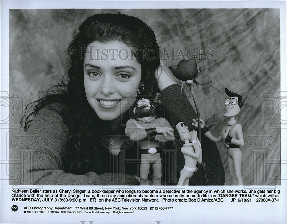 1991 Press Photo Kathleen Beller in &quot;Danger Team&quot;- Historic Images