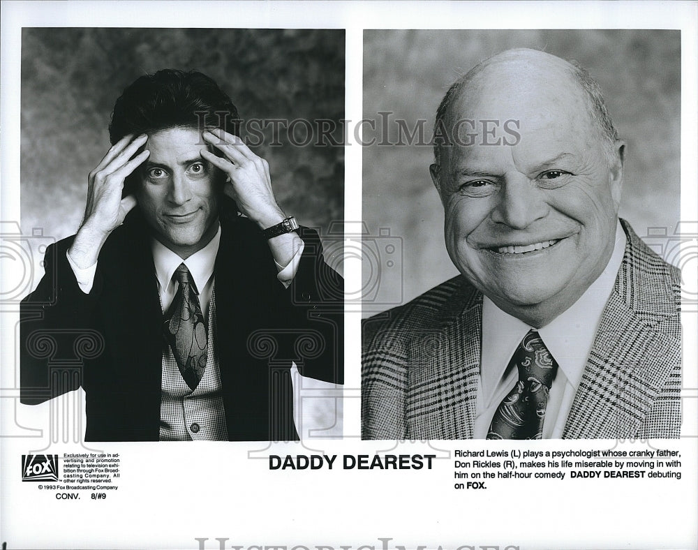 1993 Press Photo Richard Lewis and Don Rickles in &quot;Daddy Dearest&quot;- Historic Images