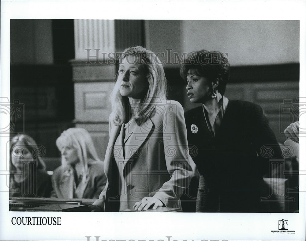 Press Photo Patricia Wettig of TV series &quot;Courthouse&quot;- Historic Images