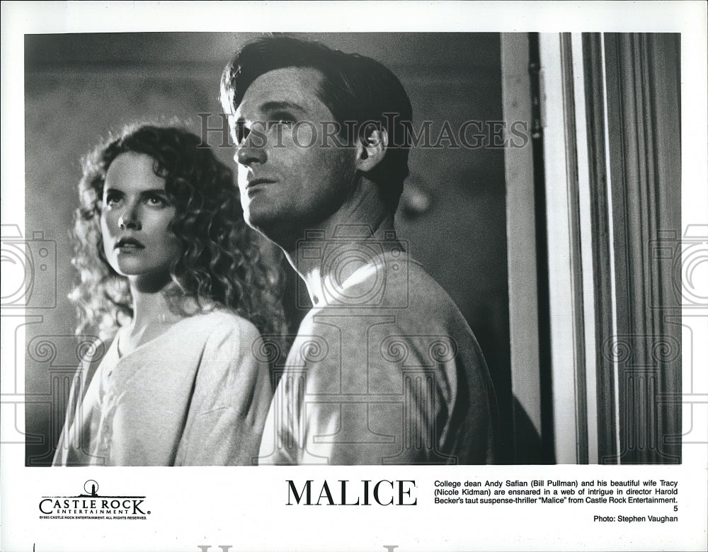 1993 Press Photo Bill Pullman &amp; Nicole Kidman Star In &quot;Malice&quot;- Historic Images