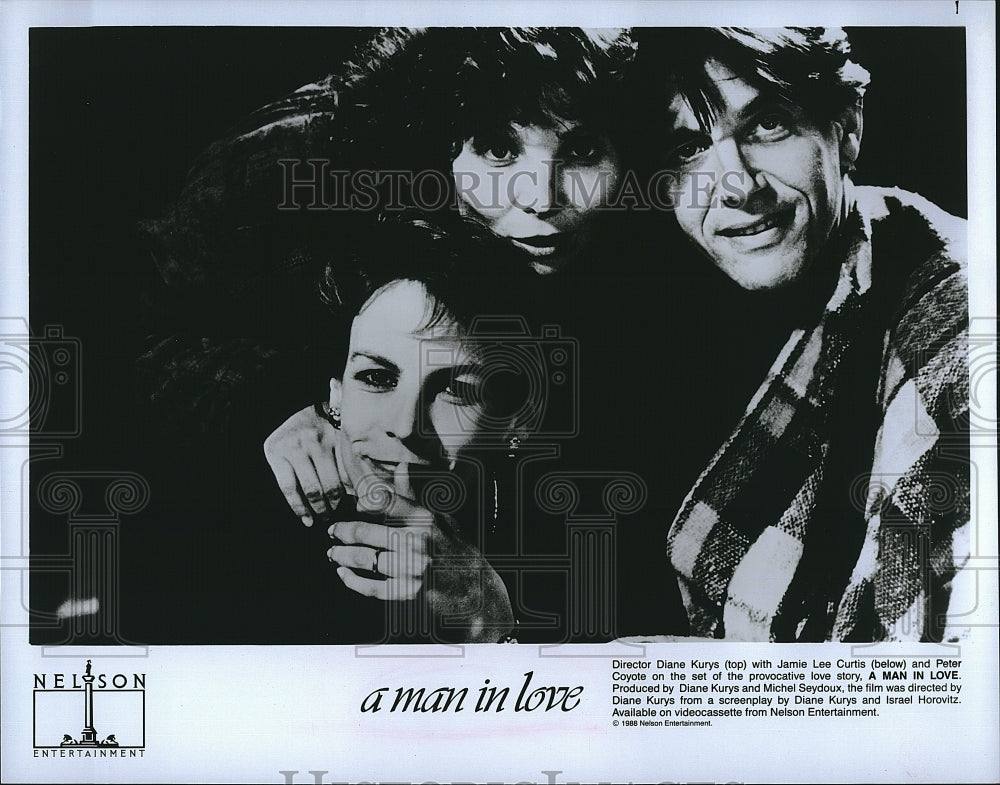 1988 Press Photo Diane Kurys Director of &quot;A Man in Love&quot; Jamie Lee Curtis- Historic Images