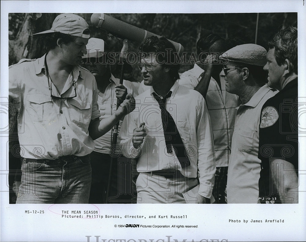 1984 Press Photo Phillip Borso Director of "The Mean Season" Kurt Russell- Historic Images