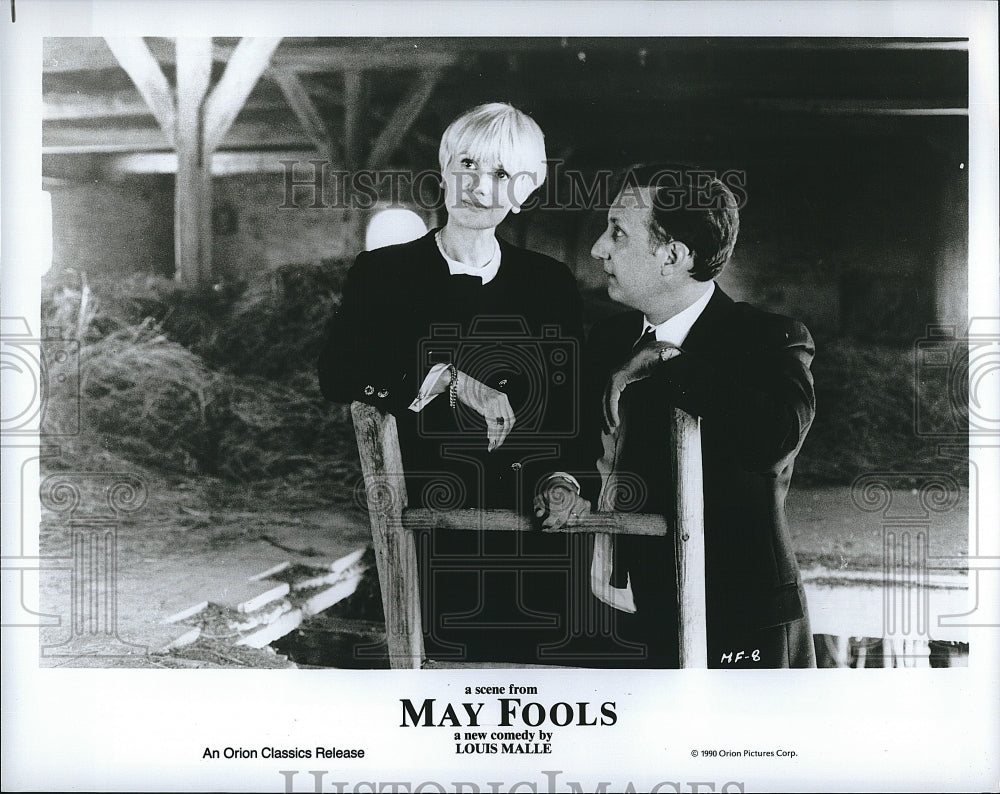 1990 Press Photo Miou-Miou and Francois Berleand in &quot;May Fools&quot;- Historic Images