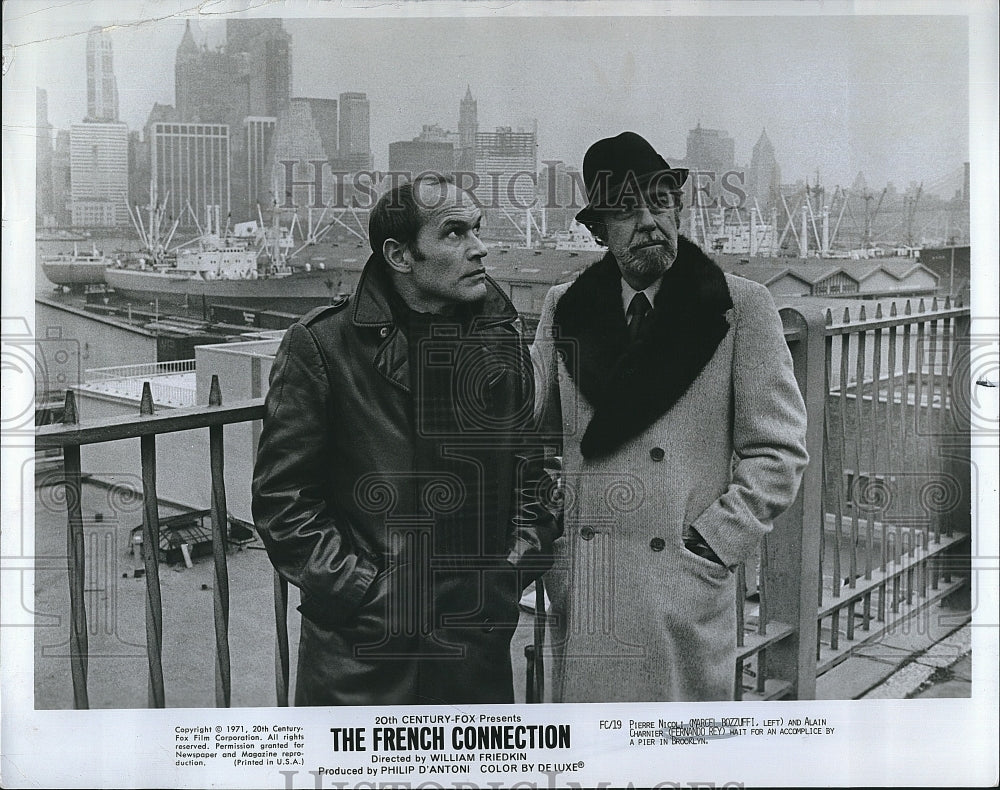 1971 Press Photo Marcel Bozzuffi &amp; Fernando Rey Star In &quot;The French Connection&quot;- Historic Images