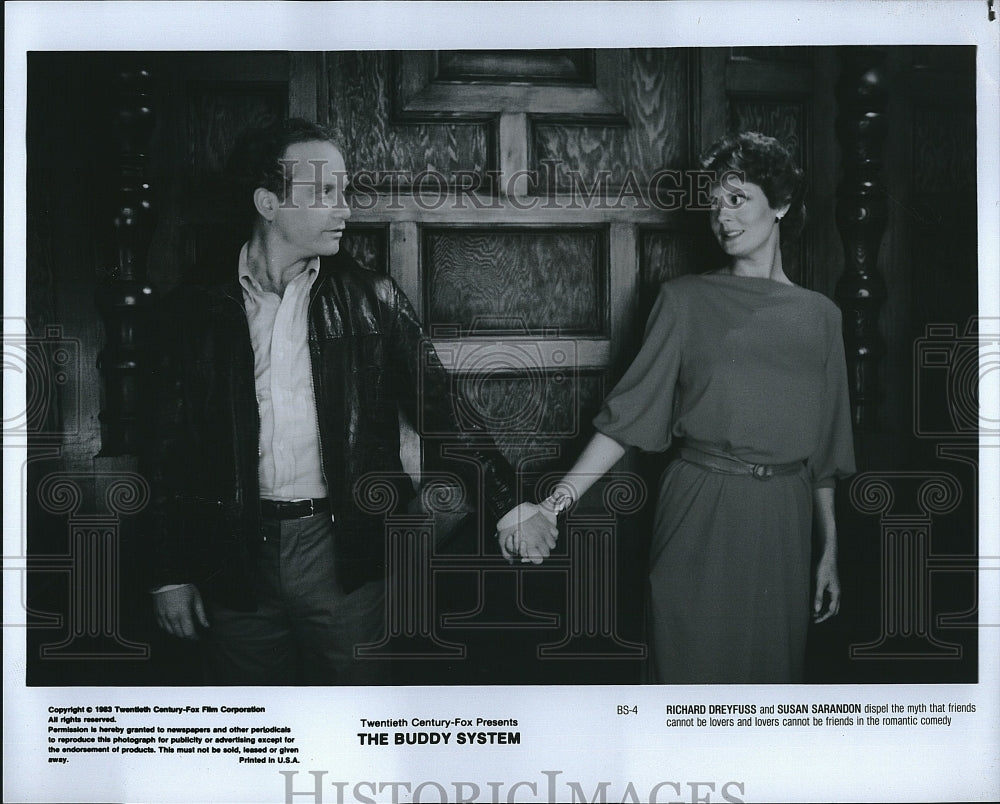 1983 Press Photo Richard Dreyfuss &amp; Susan Sarandon star in &quot;The Buddy System&quot;- Historic Images