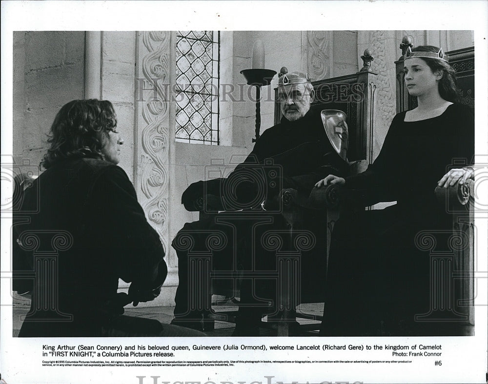 1995 Press Photo Sean Connery, Richard Gere and Julia Ormond in &quot;First Knights&quot;- Historic Images