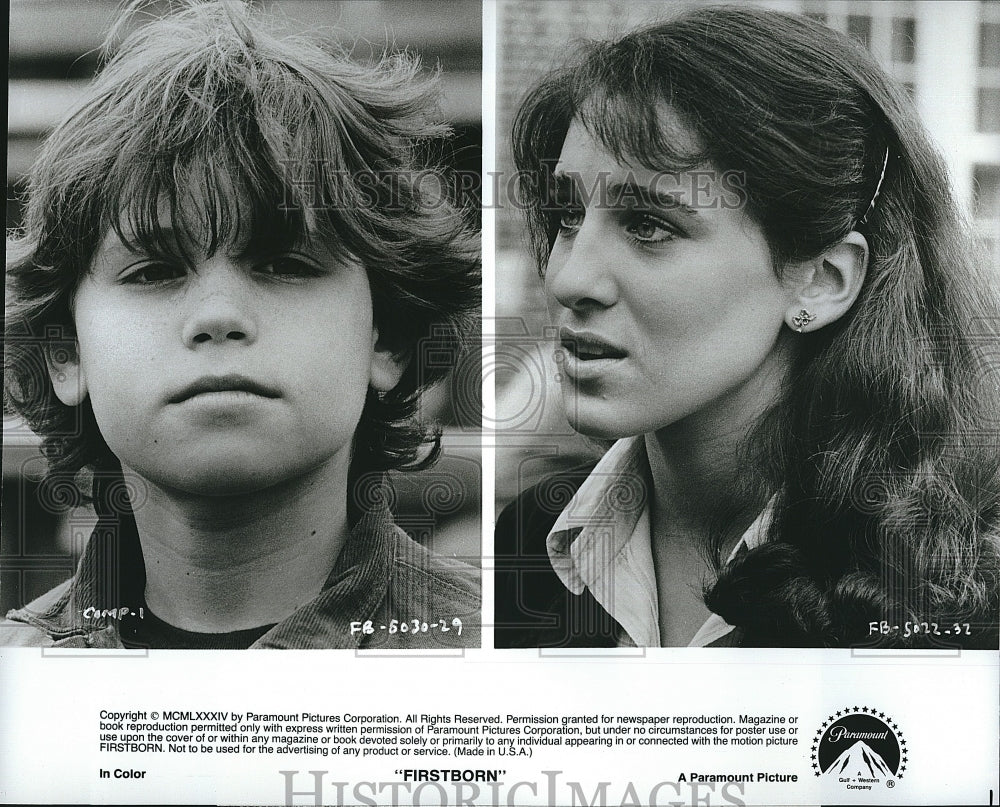 1984 Press Photo Corey Haim &amp; Sarah Jessica Parker star in &quot;First Born&quot;- Historic Images