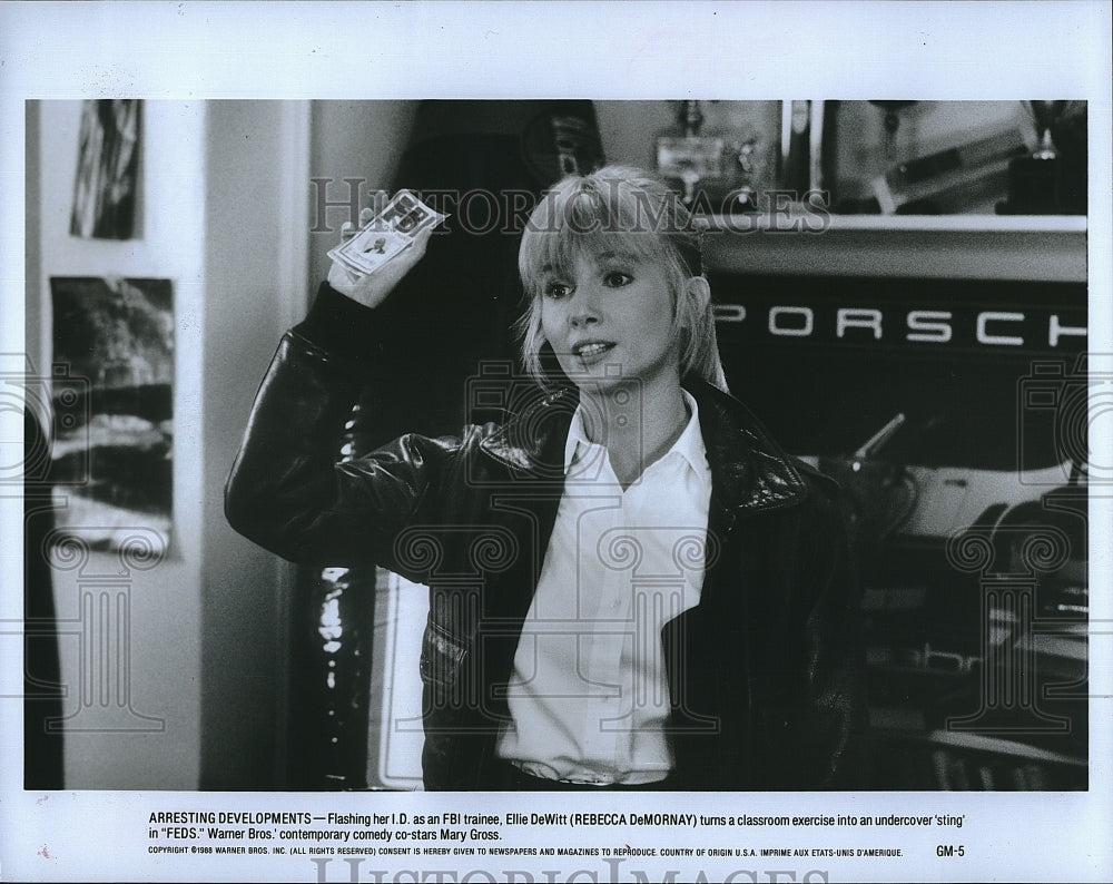 1988 Press Photo Actresses Rebecca DeMornay, in &quot;FEDS&quot;- Historic Images